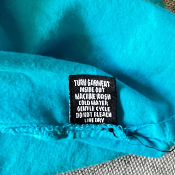 Kaktus Shirt Womens Large Blue Tunic Top Embroidered Boho Hippie Hipster Blouse - Picture 4 of 16